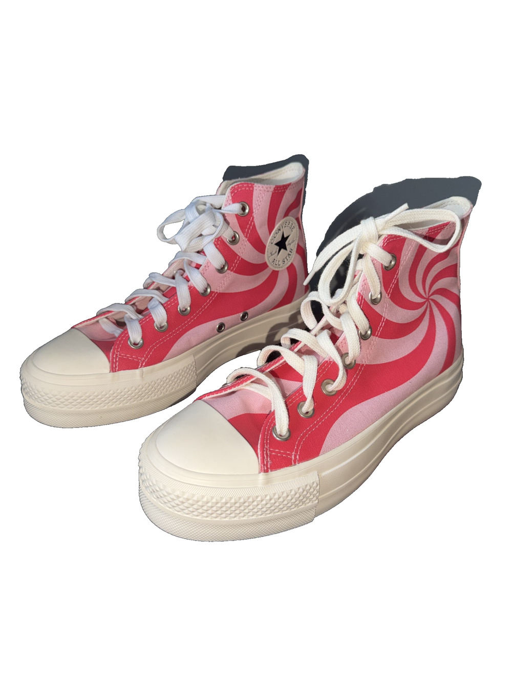 Converse Pink Swirl Color Candy Platform High Tops 8